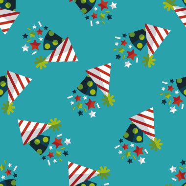 doğum günü partisi şapka düz simgesiyle uzun gölge, eps10
