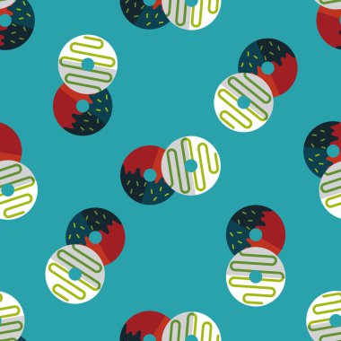 Donut düz simgesi ile uzun gölge, eps10