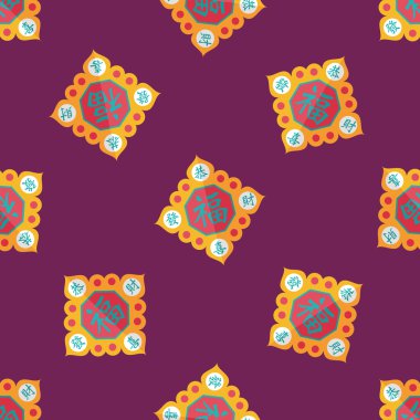 Çin yeni yılı uzun gölge, eps10, Çince çifti ile düz simgesi