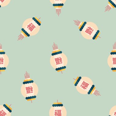 Çin yeni yılı uzun gölge, eps10, Çinli şenlik ile düz simgesi