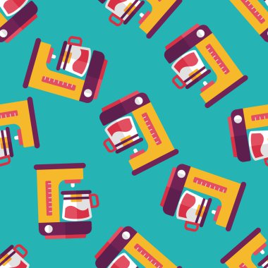 Kahve makinesi düz simgesi, uzun gölge, eps10