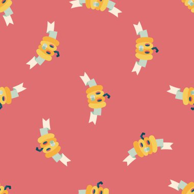 Halloween Parti bayrağı simgesi ile uzun gölge, eps10 daire