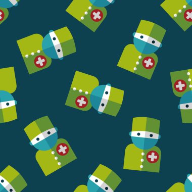 tıbbi insanlar uzun gölge, eps ile stetoskoplar düz simgesiyle