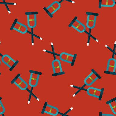 Koltuk değneği ile uzun gölge, eps10 düz simgesi