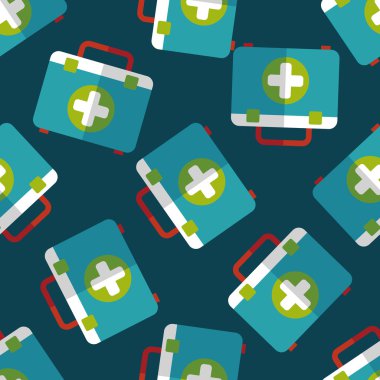 Uzun Gölge, eps10 ile ilk yardım kiti düz simgesi