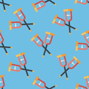 Koltuk değneği ile uzun gölge, eps10 düz simgesi