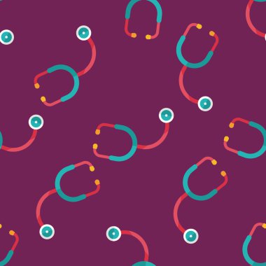 stetoskop uzun gölge, eps10 düz simgesiyle