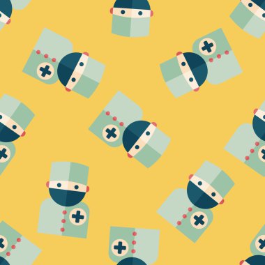 tıbbi insanlar uzun gölge, eps ile stetoskoplar düz simgesiyle