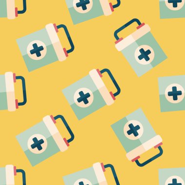 Uzun Gölge, eps10 ile ilk yardım kiti düz simgesi