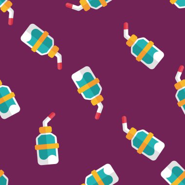 Evde beslenen hayvan su şişe uzun gölge, eps10 düz simgesiyle içme