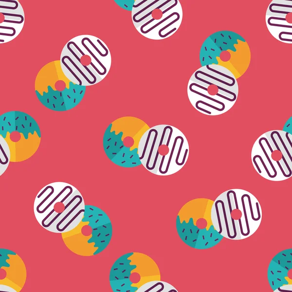 Donut düz simgesi ile uzun gölge, eps10