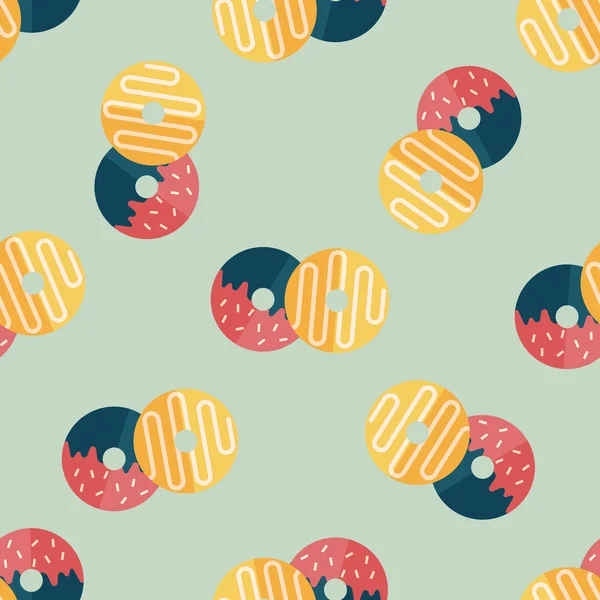 Icône plate Donut avec ombre longue, eps10 — Image vectorielle