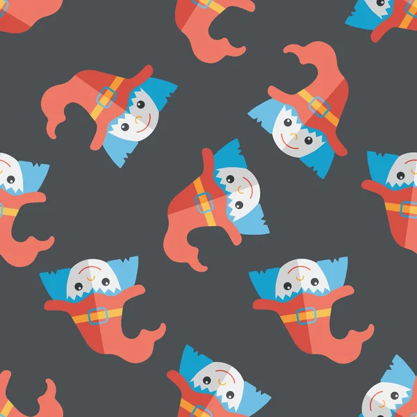 Cute witch flat icon with long shadow, eps10 — стоковый вектор