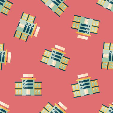 Ticari bina düz simgesi, eps10 Dikişsiz desen arka plan