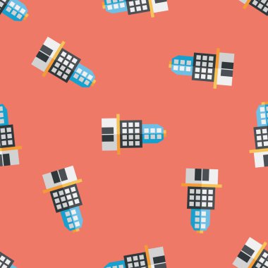 Bina düz simgesi, eps10 Dikişsiz desen arka plan