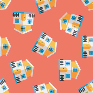 Bina düz simgesi, eps10 Dikişsiz desen arka plan