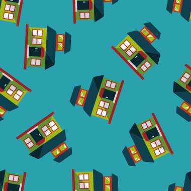 Bina düz simgesi, eps10 Dikişsiz desen arka plan