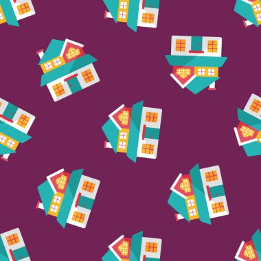 Bina düz simgesi, eps10 Dikişsiz desen arka plan