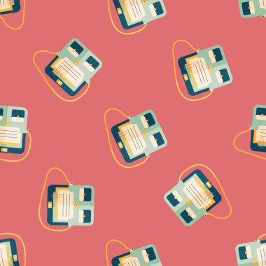 Evrak Çantası'nı okul çantası düz simgesi, eps10 Dikişsiz desen arka plan