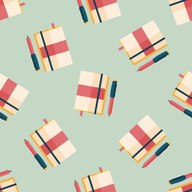 defter düz simgesi, eps10 Dikişsiz desen arka plan