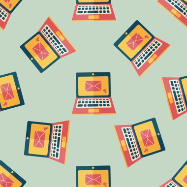 dizüstü düz simgesi, eps10 Dikişsiz desen arka plan