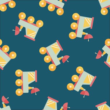 Uzay Rover düz simgesi, eps10 Dikişsiz desen arka plan