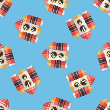 Uzay gemisi düz simgesi, eps10 Dikişsiz desen arka plan