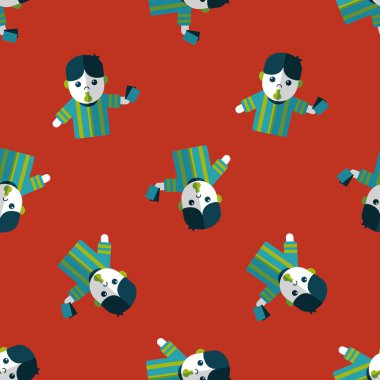 Futbol hakem düz simgesi, eps10 Dikişsiz desen arka plan