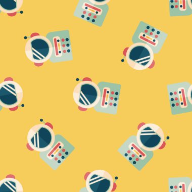 Uzay astronot düz simgesi, eps10 Dikişsiz desen arka plan