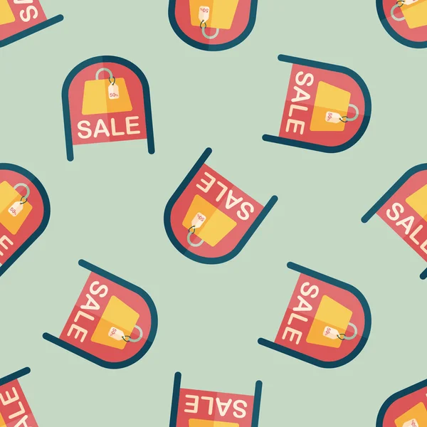 Shopping Store Verkauf Zeichen flache Symbol, eps10 nahtlose Muster Hintergrund — Stockvektor