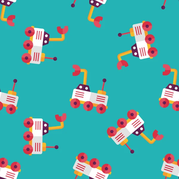 Space Rover flat icon, eps10 seamless pattern background — стоковый вектор