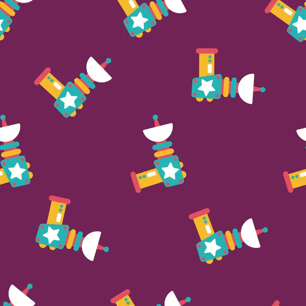 Space gun flat icon, eps10 seamless pattern background — стоковый вектор