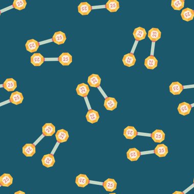 Dumbbell düz simgesi, eps10 Dikişsiz desen arka plan