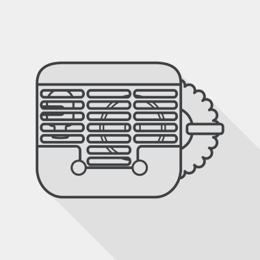 Evde beslenen hayvan fare kafesi düz simgesi ile uzun gölge, eps10