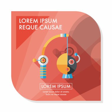 Uzun Gölge, eps10 ile balıkçılık oyuncak düz simgesi