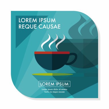 uzun gölge ile kahve düz simgesi