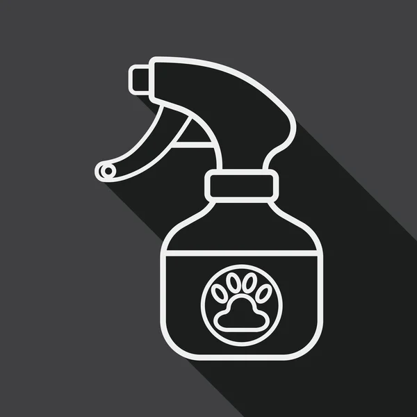 De platte pictogram huisdier shampoo met lange schaduw, eps10 — Stockvector