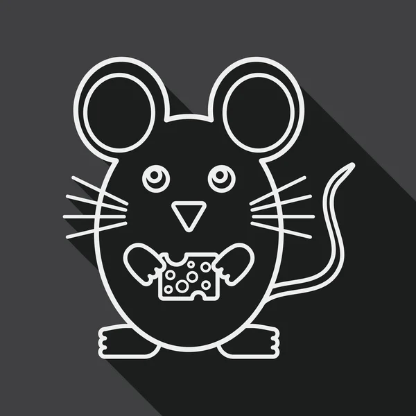 Pet mouse cage flat icon with long shadow, eps10 — стоковый вектор