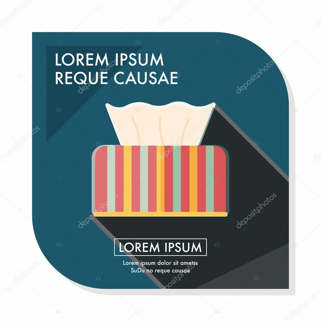kitchenware tissue paper flat icon with long shadow,eps10