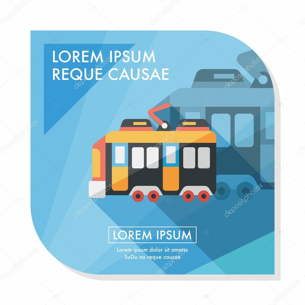 Transportation train flat icon with long shadow,eps10