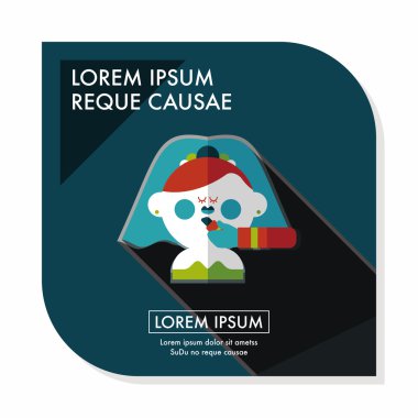 Gelinin düz ikonu, uzun gölgeli, eps10