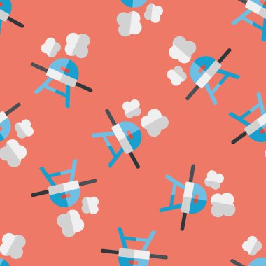 Barbekü düz simgesi, eps10 Dikişsiz desen arka plan