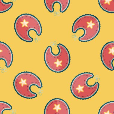 Bebek önlüğü düz simgesini Eps 10 Dikişsiz desen arka plan