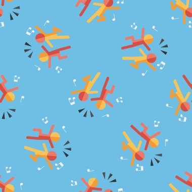 Düz simgesi, eps10 Dikişsiz desen arka plan dans