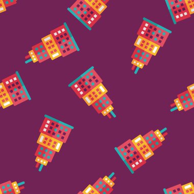 Ticari bina düz simgesi, eps10 Dikişsiz desen arka plan