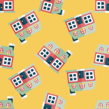 Bina düz simgesi, eps10 Dikişsiz desen arka plan