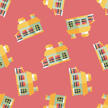 Bina düz simgesi, eps10 Dikişsiz desen arka plan