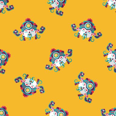 Çin yeni yılı düz simgesi, eps10, servet Dikişsiz desen arka plan tanrısı