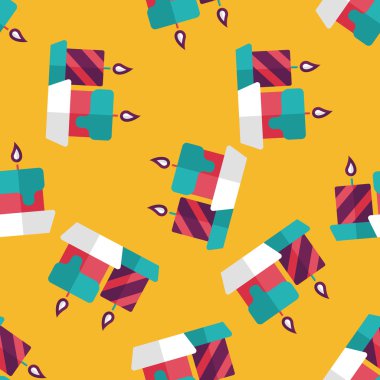 Noel mum düz simgesi, eps10 Dikişsiz desen arka plan