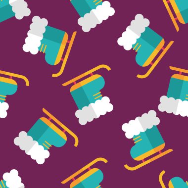 Noel atlı kızak düz simgesi, eps10 Dikişsiz desen arka plan